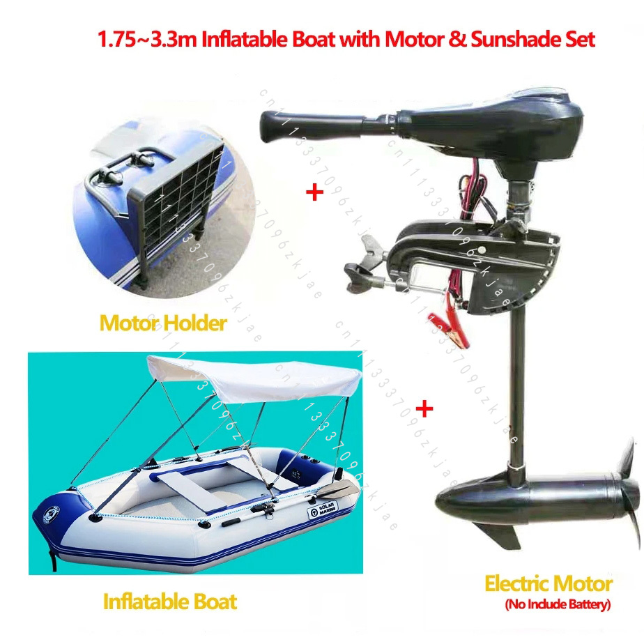Fishing Boat Inflatable - 1,75~3,3m Aufblasbares Boot mit Motor &