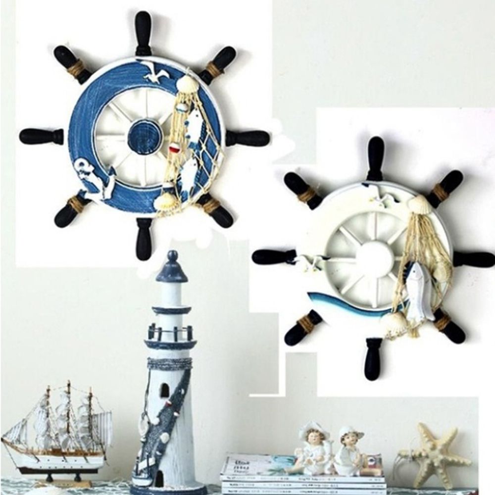 Mediterrane Dekoration, Kunsth – Fishing Boat Steering Wheel Bewertung und Preis